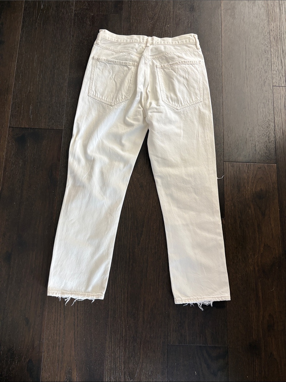Agolde Riley Straight Leg White Jenas - size 29 - Picture 3 of 7